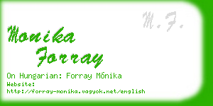 monika forray business card