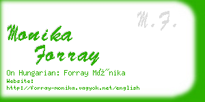 monika forray business card